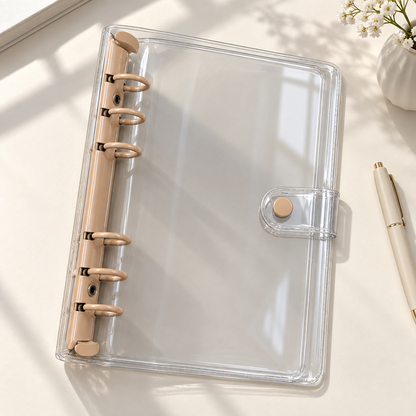 A6 Clear PVC 6-Ring Binder