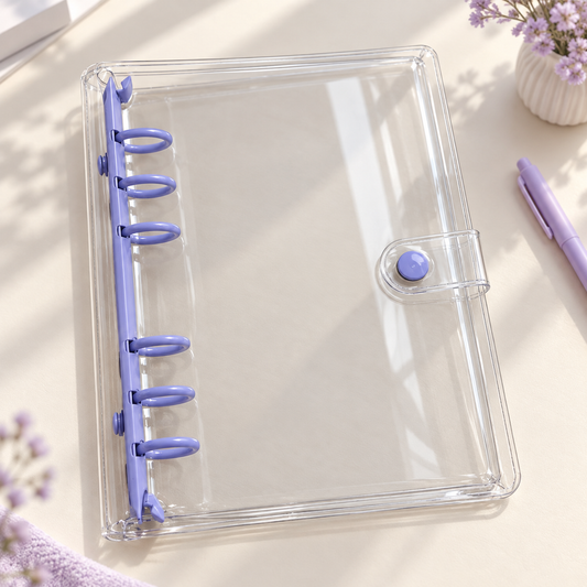 A6 Clear PVC 6-Ring Binder